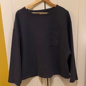 a new day Charcoal Ribbed Top